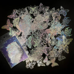 Holographic Butterfly Stickers - Aesthetic Transparent Decals for Luggage & Laptop (Online Order Only)