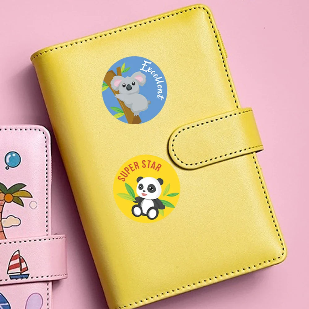 100-500pcs Reward Stickers For Children Kids Animal Panda Stickers Small Packaging Pack Stickers Photocard Decor Lables (Online Order Only)