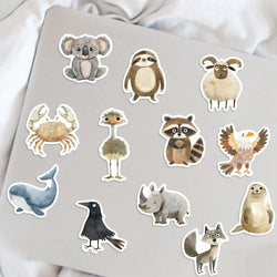 50pcs Cute Childrens Book Paintings Stickers Vinyl Waterproof Stickers for Kids Toy Animals Decals for Loptop Water Bottle Phone (ONLINE ORDER ONLY)