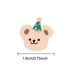 50-200Pcs Cute Little Bear Stickers  Whole Paper Adhesive Tape INS Korean Simplified Sealing Sticker Packag Decor Lables (ONLINE ORDER ONLY)