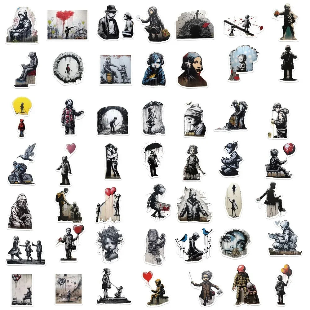 10/50Pcs Abstract Painting Works Classic Art Aesthetic Stickers Graffiti Kids Toy Skateboard Phone Laptop Luggage Decal Sticker (Online Order Only)