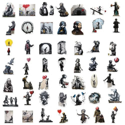 10/50Pcs Abstract Painting Works Classic Art Aesthetic Stickers Graffiti Kids Toy Skateboard Phone Laptop Luggage Decal Sticker (Online Order Only)