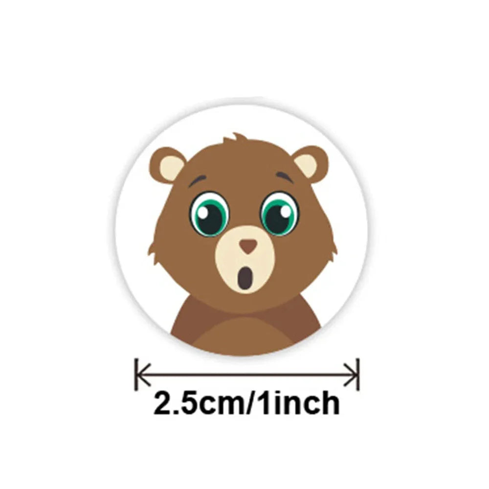 100-500pcs Reward Encouraging Graphic Stationery Animal Sticker Kindergarten School Students Child Teacher Cartoon Cute Sticker (ONLINE ORDER ONLY)