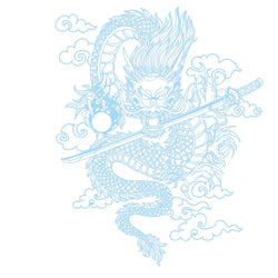 Japane Anime Detachment Car Sticker For Katana And Black Dragon Decoration Movement Style Die Cutting Waterproof PVC Vinyl Decal (ONLINE ORDER ONLY)
