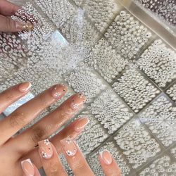 30 Sheets Cherry Blossom Nail Art Stickers White Flower Self-Adhesive Nail Decals with Assorted Floral Patterns for Manicuring * (Online Order Only)