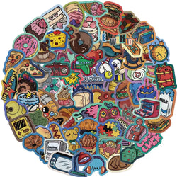 10/40/80pcs American Retro Carnival Stickers Decals Cartoon Graffiti DIY  Notebook Luggage Wall Decoration PVC Sticker (Online Order Only)