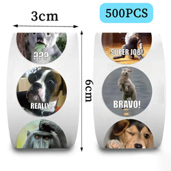 500PCS/Roll Cartoon Animals Stickers For Teachers Parents DIY Craft For Kids Reward School Classroom Cartoon Cute Stickers (ONLINE ORDER ONLY)