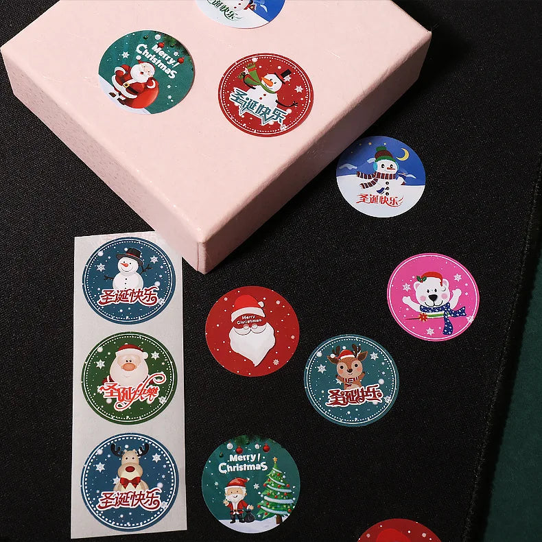 500Pcs Christmas Stickers 1inch Snowflakes Holiday Stickers Xmas Gift Label for Envelope Box Gift Decor (ONLINE ORDER ONLY)