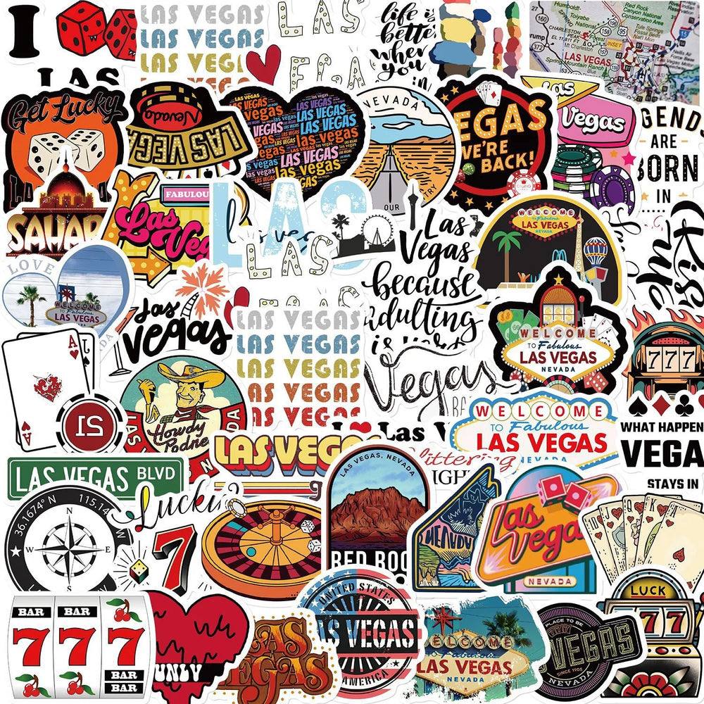 10/50PCS Cute Nevada State Las Vegas Stickers Aesthetic DIY Skateboard Travel Luggage Scrapbook Phone Laptop Fridge Sticker Toy (Online Order Only)