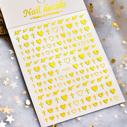 1PC Heart Love Design 3D Nail Art Sticker English Letter Self-Adhesive Slider Valentine's Day DIY Manicure Tips Accessories Tool (ONLINE ORDER ONLY)