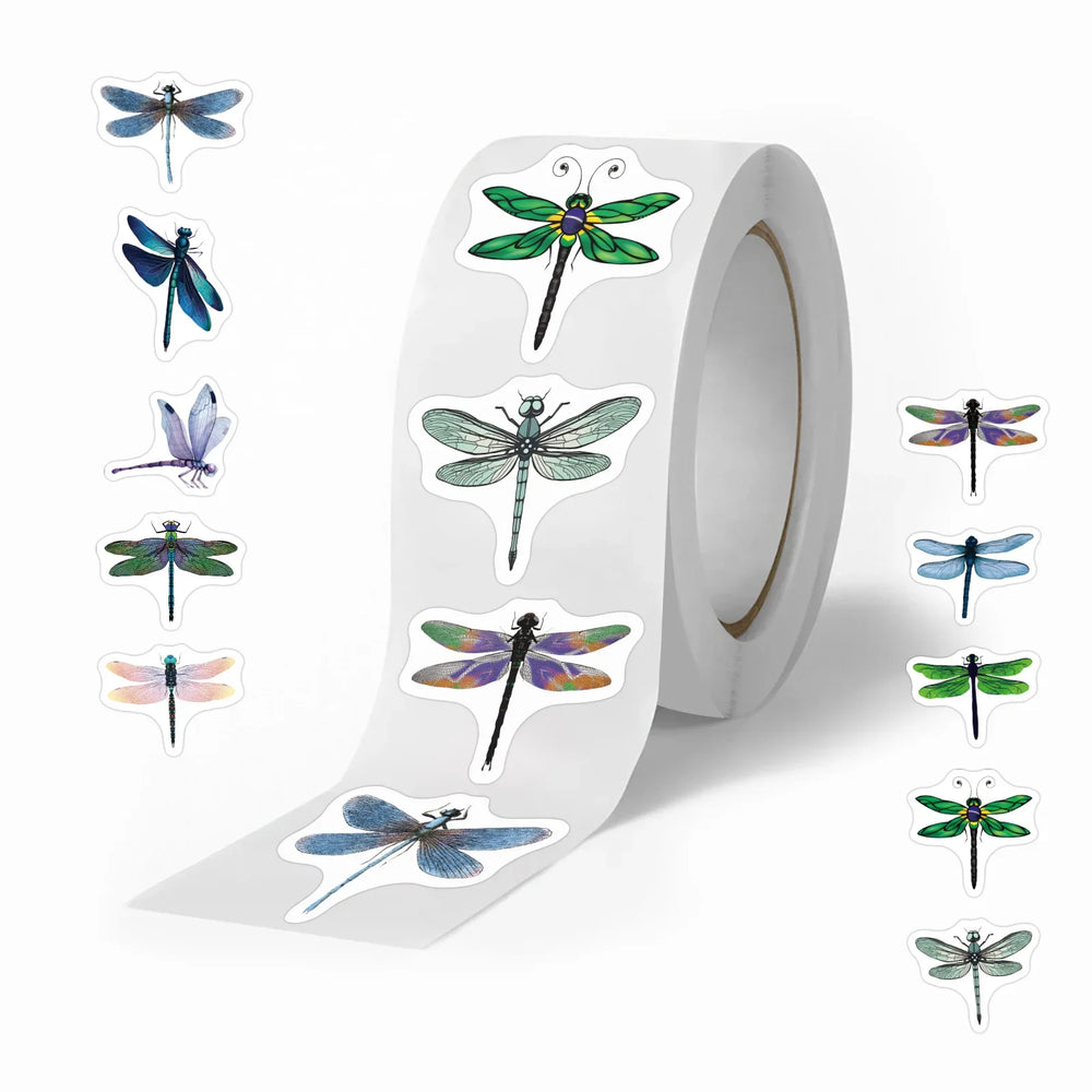 100-500pcs Beautiful Dragonfly Stickers for Notebook Stationery Scrapbook Sticker Aesthetic Scrapbook Material Craft Supplies (Online Order Only)