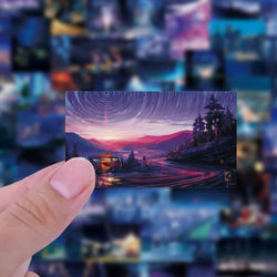 10/30/60PCS Dimensional Night Wiew Graffiti Stickers Decal Kid Toy Notebook Laptop Phone Car Skateboard Wall Waterproof Sticker (ONLINE ORDER ONLY)