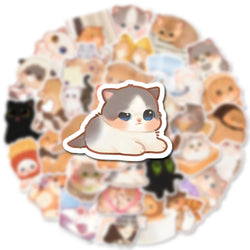 10/30/50/100pcs Funny Cute Animal Cat Cartoon Stickers Laptop Scrapbook Phone Suitcase Diary Decoration Sticker Decal Kids Toy (ONLINE ORDER ONLY)