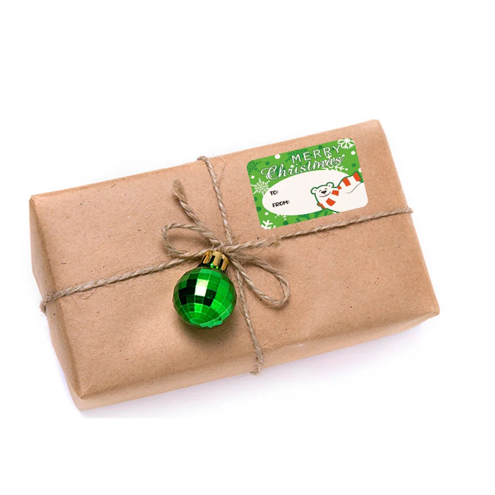 50-250pcs Christmas Sticker Sealing Sticky Labels Aesthetic Kraft Paper Thank You Stationery Supply Decorative Scrapbook lables (ONLINE ORDER ONLY)