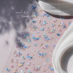 Colourful Butterfly Insect Animals Charming Jelly Special Workmanship 5D Soft Relief Adhesive Nail Art Stickers Manicure Decals (Online Order Only)