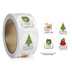 500 Pcs/Roll Merry Christmas Santa Claus Sticker Gift Decoration Sealing Stickers Children's Reward Sticker (ONLINE ORDER ONLY)