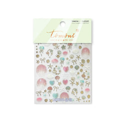 Halo Dyeing Ocean Shell Conch Starfish Pearl Love Heart Bowknot Jellyfish Adhesive Nail Art Stickers Manicure Decals Wholesale (ONLINE ORDER ONLY)