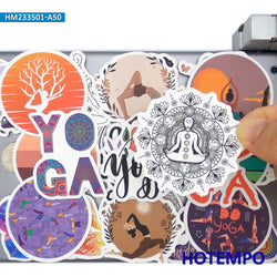 20/30/50Pieces India Culture Chakras Style Yoga Stickers for Girls Journal Scrapbook Car Bike Luggage Phone Laptop Sticker Toys (Online Order Only)