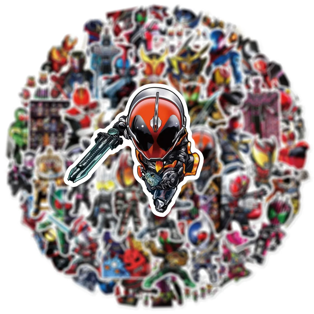 10/30/50PCS KAMEN RIDER GAVV Stickers Funny Aniamtion Sticker Cartoon Kids Toys Luggage Laptop Phone Guitar Car Bike Decals Toy (ONLINE ORDER ONLY)