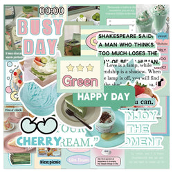 15PCS Green Cartoon Stickers PVC Waterproof Skateboard Notebook Graffiti (Online Order Only)