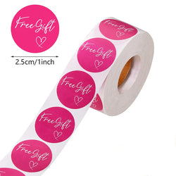 100-500pcs Free Gift Letters Labels Sticker Stationary Supplies Pink Thank You Sticker For Small Business Package Card 1 Inch (ONLINE ORDER ONLY)