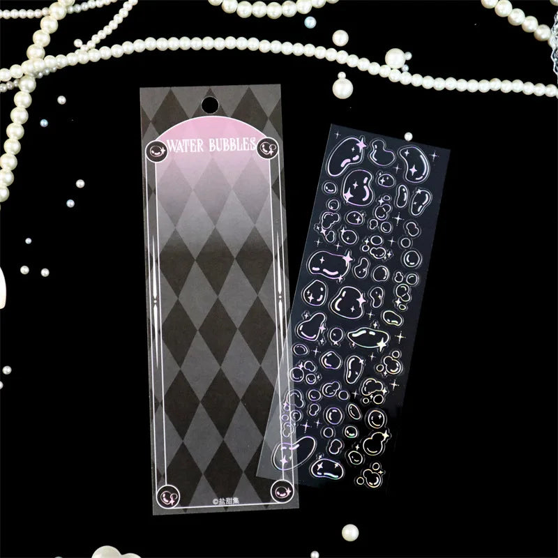 1pcs Hot Silver Laser Stereo Sticker Bright Stars Decorative Adhesive Sticker For Scrapbooking Diary Album Journal DIY Idol Card (Online Order Only)