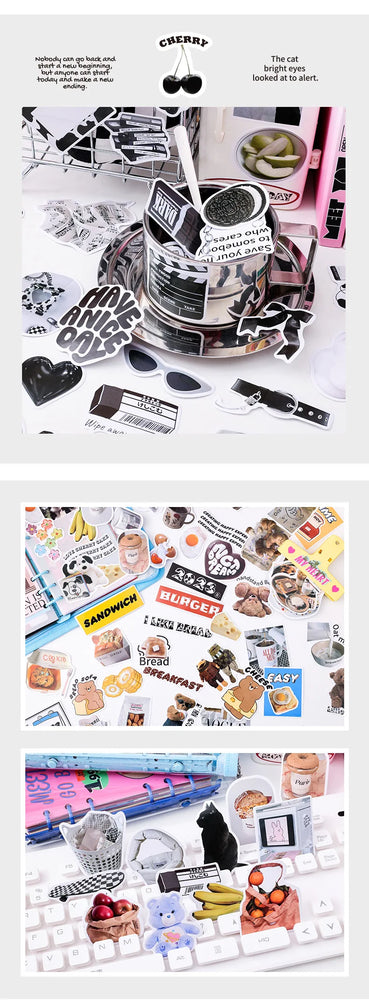 50pcs/lot Korean ins Scrapbook Stickers Life Projector Series Art Craft Sticker Decorative Diary Planner Cute Stationery Sticker (ONLINE ORDER ONLY)