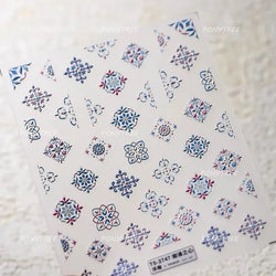 Black White Pearl Lace Butterfly Cross Retro Figure Flower Symmetric Self Adhesive Nail Art Stickers  Manicure Decals Wholesale (ONLINE ORDER ONLY)