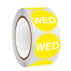 500Pcs/1 Rolls 2.5cm Packaging Weekly Stickers English Color Date From Monday to Sunday Stationery Sticker (ONLINE ORDER ONLY)