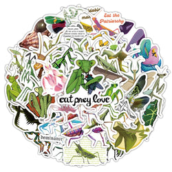 10/30/50PCS Mantis Cartoon Stickers Cool Insect Sticker Aniaml DIY Decoration Kids Toys Luggage Laptop Phone Guitar Bike Decals (ONLINE ORDER ONLY)