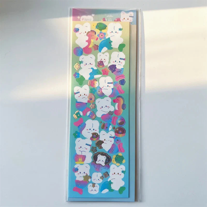 Ins Cute Bear Animals Stickers for Scrapbooking Journal Diary Album Making DIY Arts Crafts Korean Stationery Sticker (ONLINE ORDER ONLY)