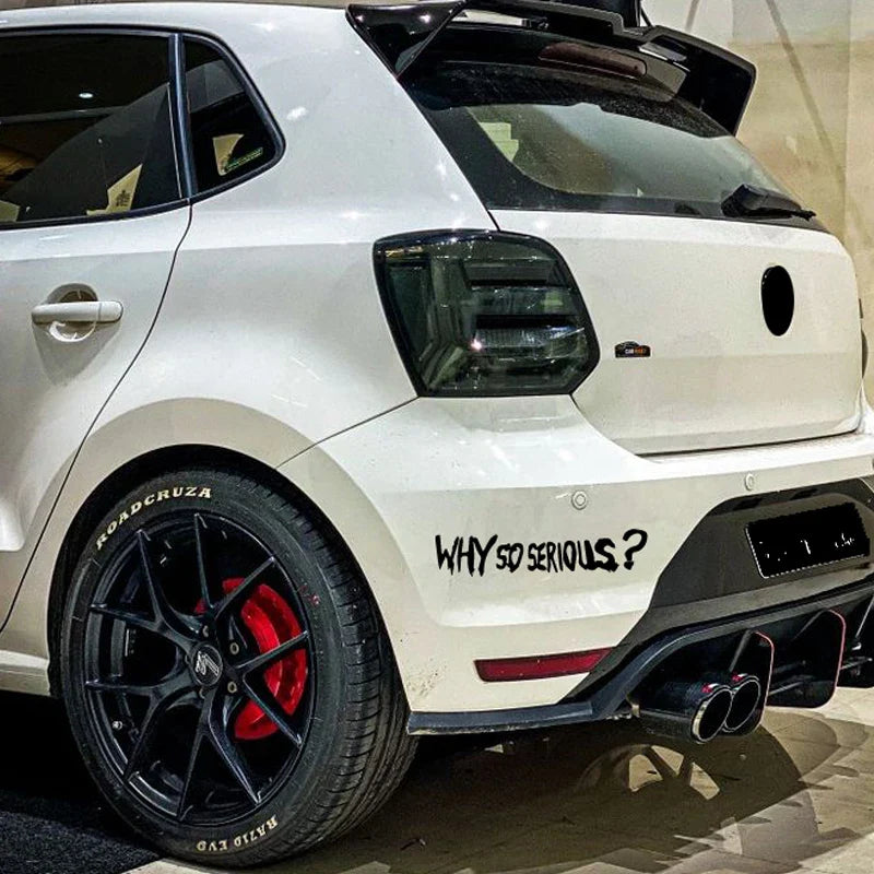 WHY SO SERIOUS Stickers,Fashion Car Body Window Bumper Vinyl Decal,For Cars, Trucks, Walls, Laptops, Windows, Motorcycles, (ONLINE ORDER ONLY)