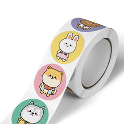 50-300pcs Cartoon Animal Reward Sticker Label Thank You Cute Game Sticker DIY Gift Sealing Label Decoration Supple (ONLINE ORDER ONLY)