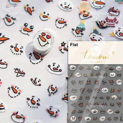 Snowman Tree House Cedar White Pine Forest Warm Winter Cloud Self Adhesive Nail Art Stickers Snowflake Star Snow Manicure Decals (ONLINE ORDER ONLY)