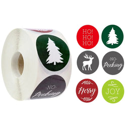 100-500Pcs Cartoon Merry Christmas Sticker Santa Adhesive Decorative Stickers for Xmas Gifts Envelop Seals Cards Packages (ONLINE ORDER ONLY)