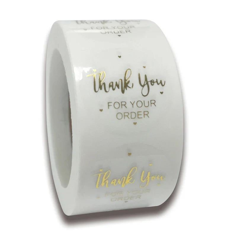 100-500pcs transparent labels 1 inch business package seal labels sticker PVC adhesive custom sticker stationery supply (ONLINE ORDER ONLY)