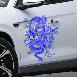 Japane Anime Detachment Car Sticker For Katana And Black Dragon Decoration Movement Style Die Cutting Waterproof PVC Vinyl Decal (ONLINE ORDER ONLY)