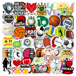 10/30/50/100PCS Ball Sports Sticker Basketball Soccer Waterproof Graffiti DIY Case Cute Laptop Skin Kawaii Packaging Aesthetic (ONLINE ORDER ONLY)