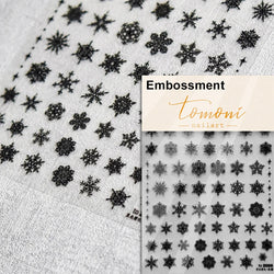 Hot Stamping Romantic White Gold Snowflakes Hexagon Winter 3D Self Adhesive Nail Art Stickers Shiny Rhinestone Manicure Decals (Online Order Only)