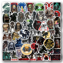 10/30/50PCS Predator Horror Movie Stickers Monster Kids Toy DIY Skateboard Luggage Phone Fridge Car Motorcycle Decals Graffiti (ONLINE ORDER ONLY)
