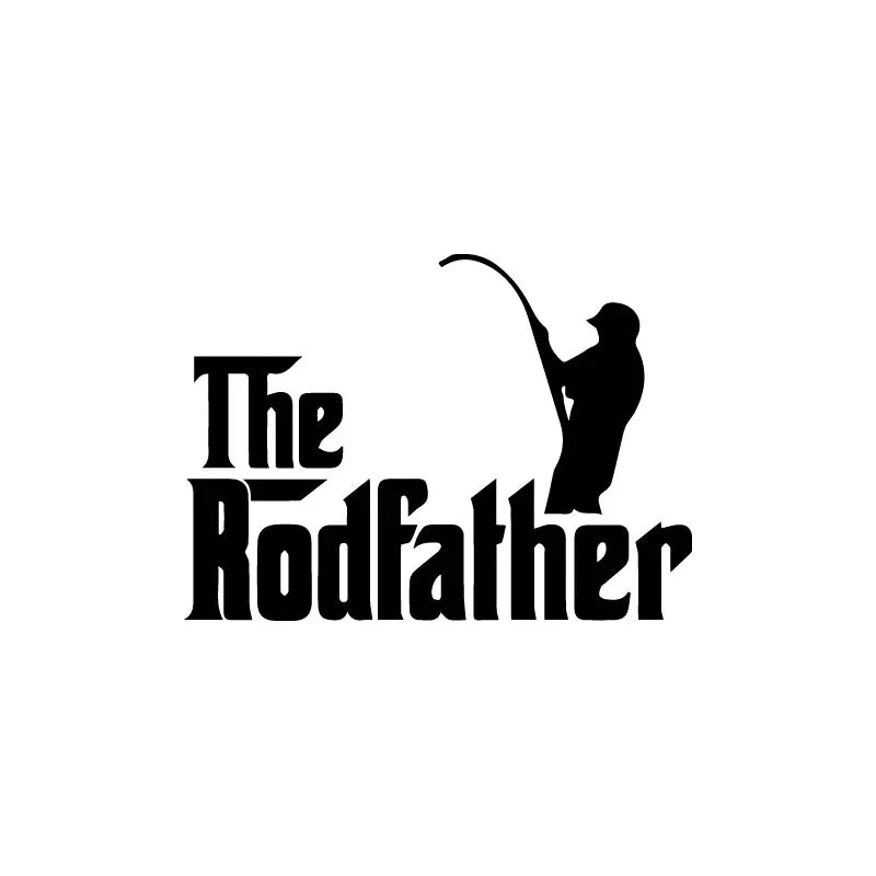 The Rodfather Fishing Vinyl Die Cut Bumper Car Stickers For Truck Bike Scooter Motorbike Cycling Bicycle (Online Order Only)