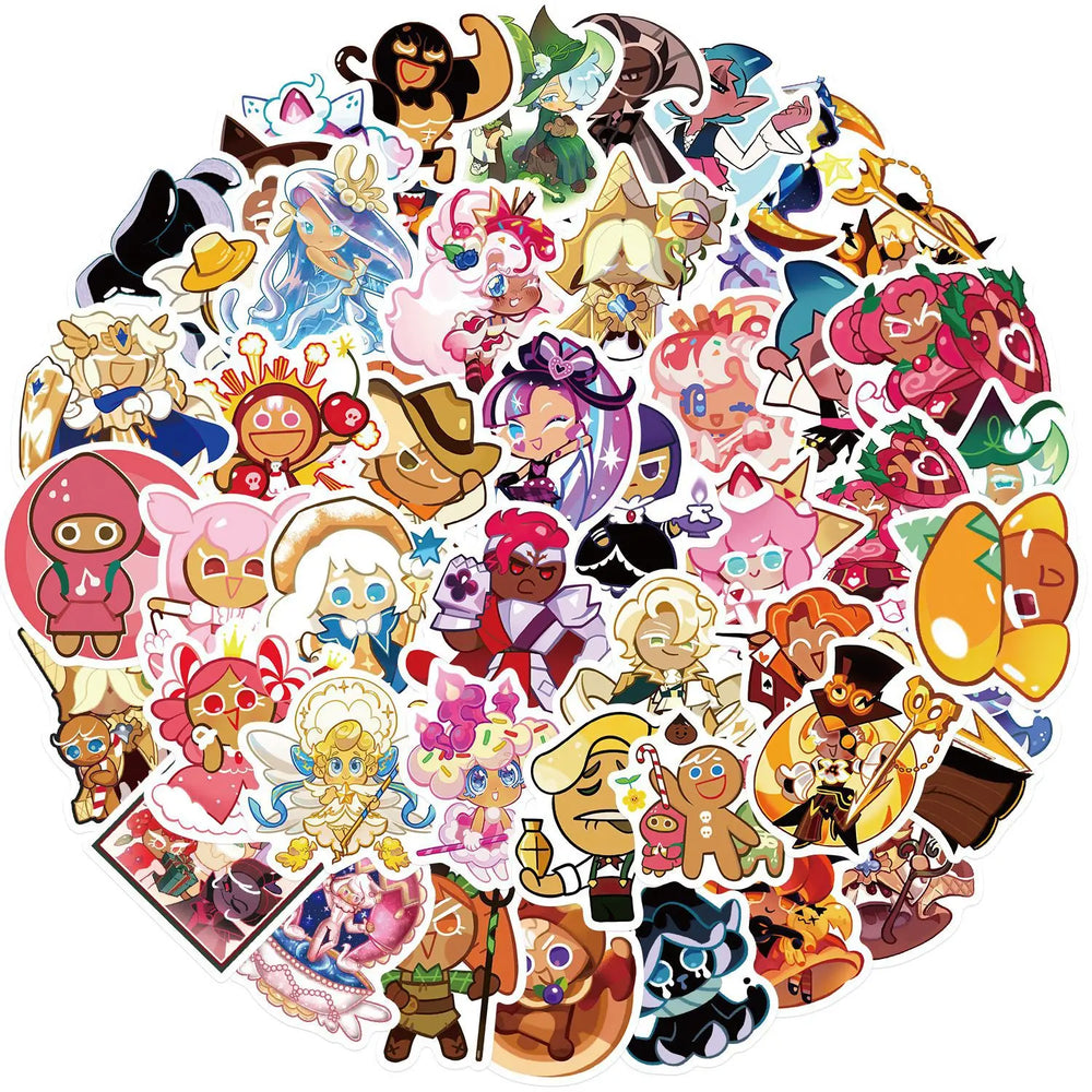 10/30/50PCS Cookie Run Kingdom Stickers Toys Skateboard Guitar Computer Skateboard Cup Desk Cartoon Cute Creative Graffiti Toy (ONLINE ORDER ONLY)