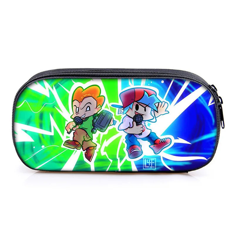 Children Friday Night Funkin Pencil Box Boys Girls Kids Anime Pencil Case Students Cartoon Pen Bags Teenagers Stationery Bags (Online Order Only)