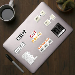 30PCS Shortcut Key Tips Waterproof Computer Sticker DIY Keyboard ipad Laptop And Desktop Student Gift Decoration Toy Sticker (ONLINE ORDER ONLY)