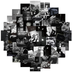 Cool Black Graffiti Stickers 10/30/50pcs Aesthetic Decals for Skateboard Guitar Notebook Bike DIY Kids (ONLINE ORDER ONLY)