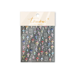 Cute Colored Mushrooms Water Bubbles Umbrella-shaped Plant Various Shapes Fungi Lovely Adhesive Nail Art Stickers Manicure Decal (ONLINE ORDER ONLY)