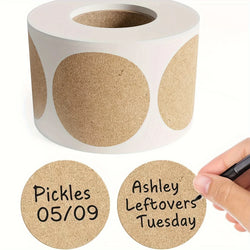 500PCs/Roll Kraft Round Stickers Self-adhesive Label Paper Sticker Classification Name Personalized Labels Thank You Stickers (Online Order Only)