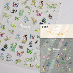 Swallow Bird Insect Animal Phoenix Peacock Dove 3D Self Adhesive Nail Art Stickers Chinese Ancient Poetry Manicure 5D DIY Decals (ONLINE ORDER ONLY)