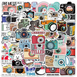 Cartoon Camera Stickers Pack - DIY Travel Luggage Guitar Laptop Decals (Online Order Only)