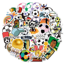 50 Pcs/Set Football Soccer Graffiti Stickers for Laptop Phone Luggage Notebook Decal Decoration Scrapbook Sticker Kids Gift (ONLINE ORDER ONLY)